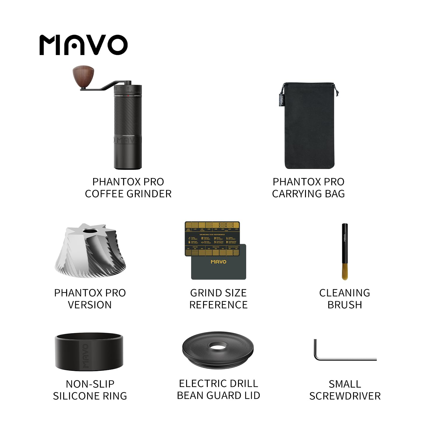 Amazon.com: MAVO Manual Coffee Grinder, Phantox Pro Burr Coffee
